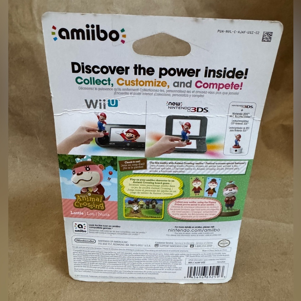 Nintendo Amiibo Animal Crossing Collection Series Lottie Figurine New Sealed - Picture 2 of 7